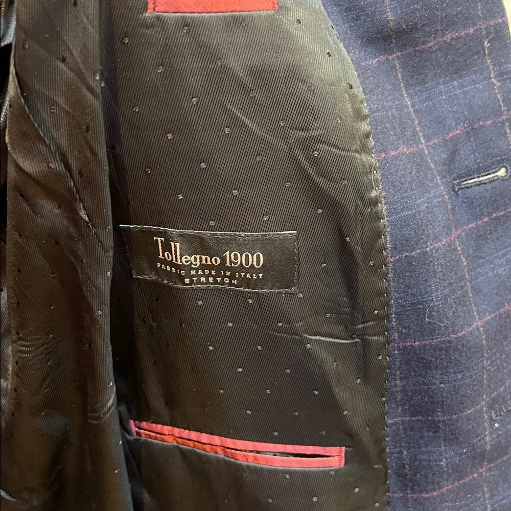 J. Crew Ludlow Blazer Tweed Plaid 38R wool navy slim - Picture 6 of 7